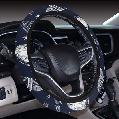 Space Rocket Print Design LKS301 Steering Wheel Cover with Elastic Edge