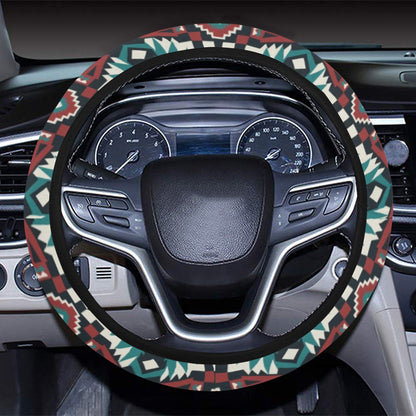 Southwest Pattern Print Design LKS308 Steering Wheel Cover with Elastic Edge