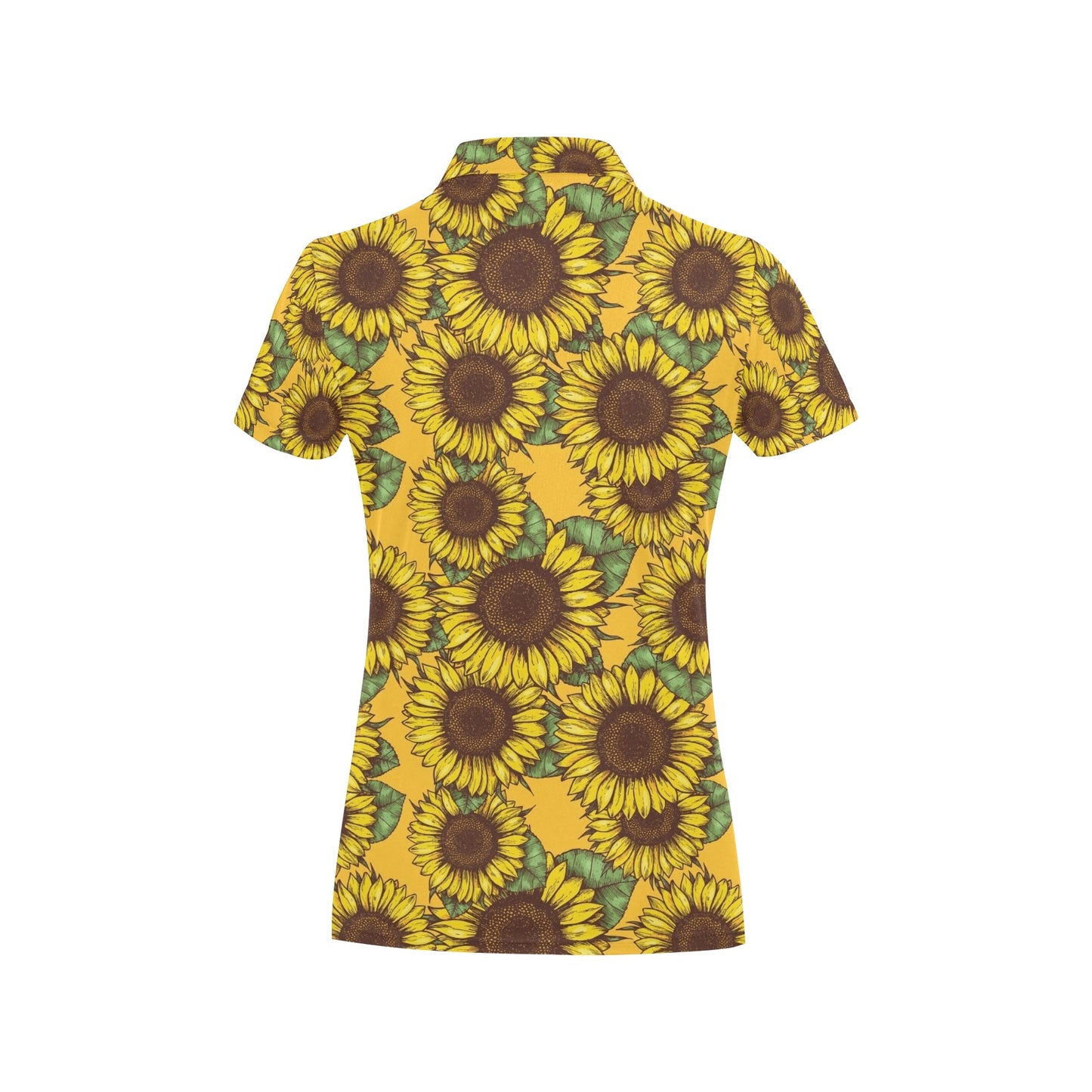 Sunflower Pattern Print Design SF04 Women's Polo Shirt