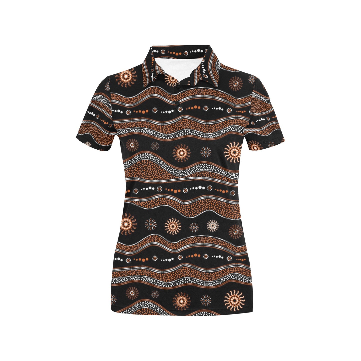 Aboriginal Print Design LKS404 Women's Polo Shirt