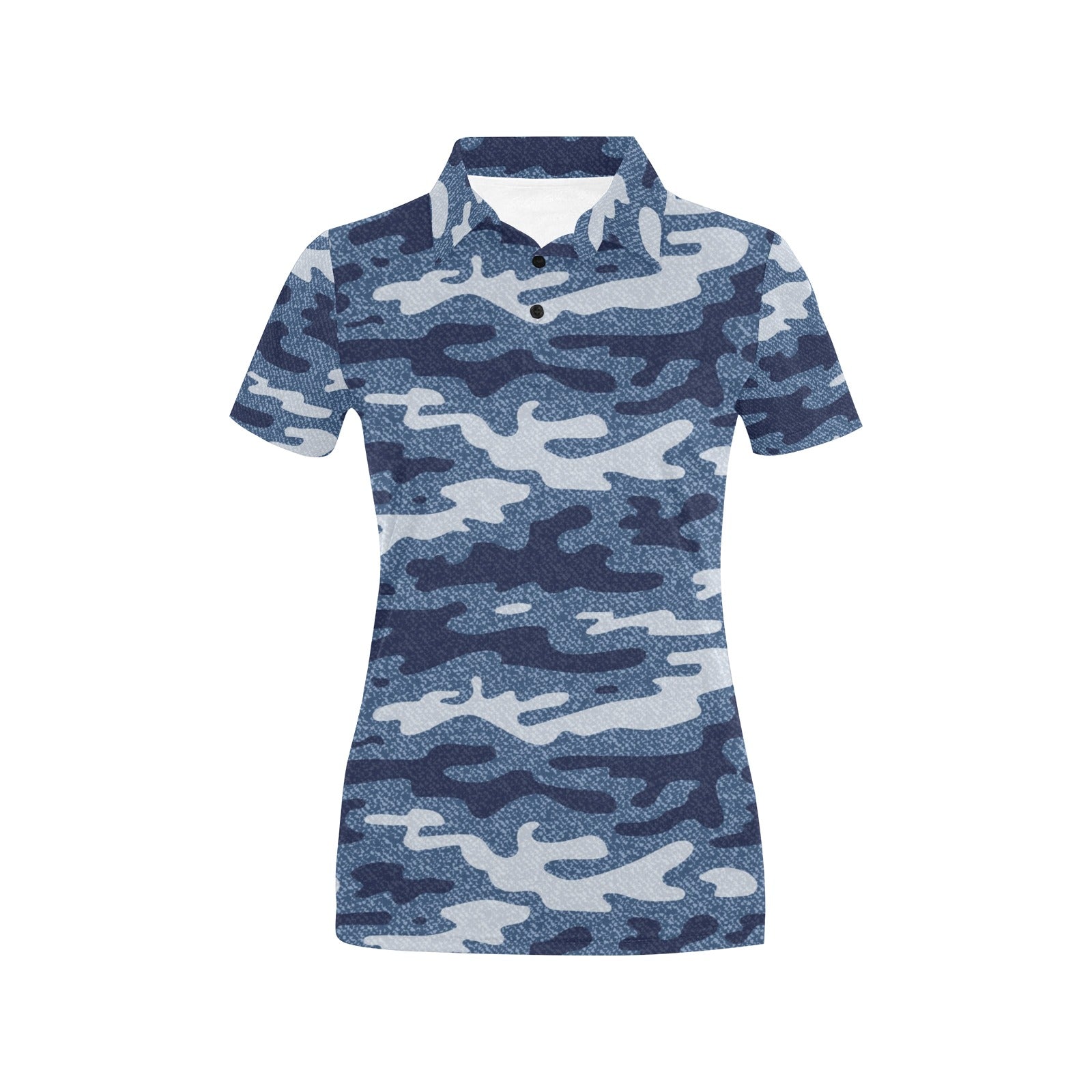 Jean Camouflage Pattern Print Design 05 Women's Polo Shirt