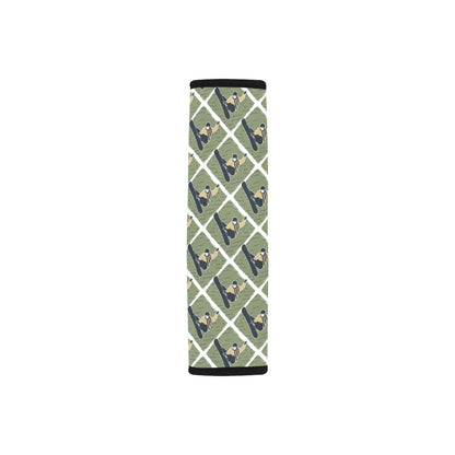 Snowboard Man Print Design LKS302 Car Seat Belt Cover