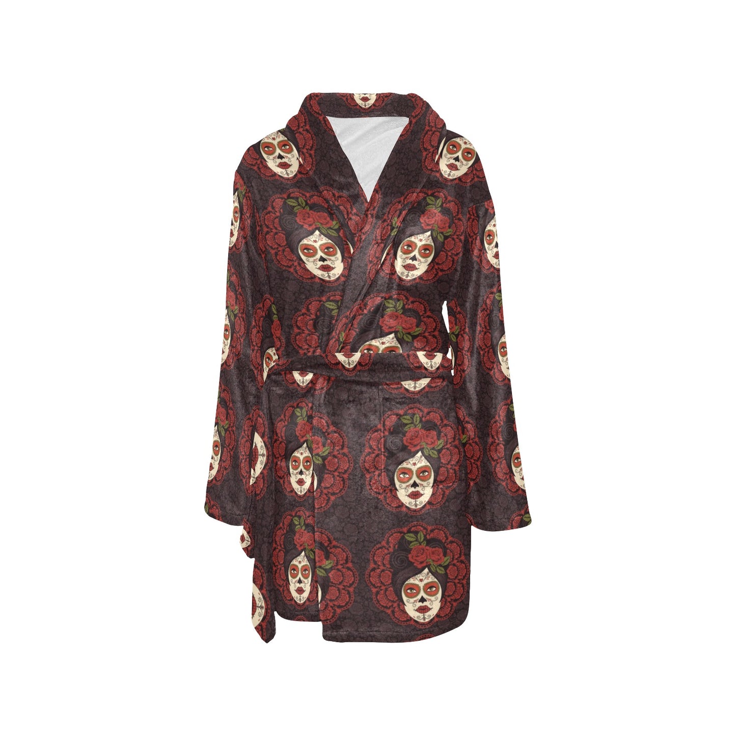 Day of the Dead Mexican Girl Women's Fleece Robe