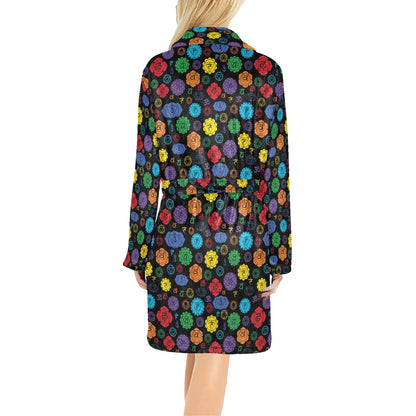 Chakra Pattern Print Design 01 Women's Fleece Robe