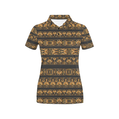 Ancient Greek Print Design LKS303 Women's Polo Shirt