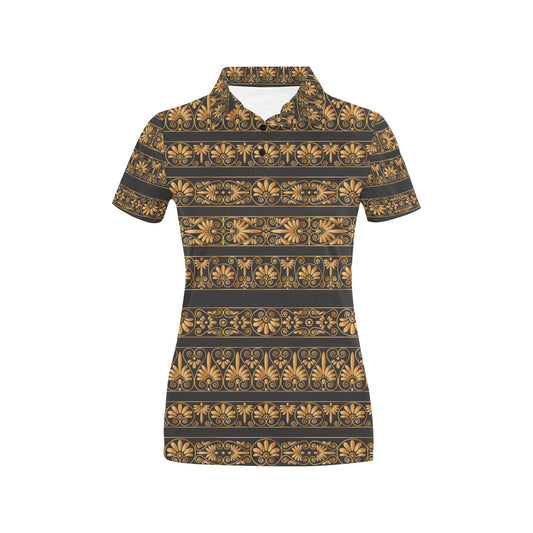 Ancient Greek Print Design LKS303 Women's Polo Shirt