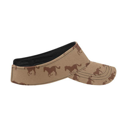 Horse Brown Print Design LKS307 Unisex Sun Visor