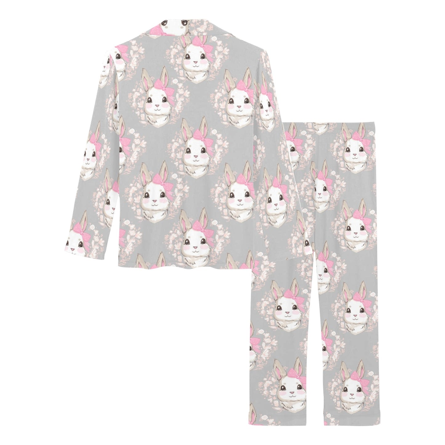 Rabbit Pattern Print Design RB07 Women's Long Pajama Set