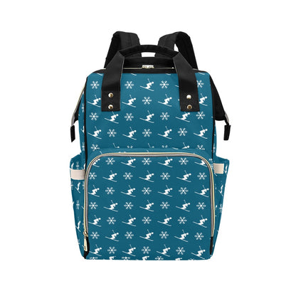 Ski Print Design LKS301 Diaper Bag Backpack