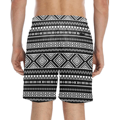 Tribal Pattern Print Design LKS301 Men's Swim Trunks Beach Shorts