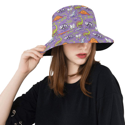 Zombie Dinosaur Print Design LKS302 Unisex Bucket Hat