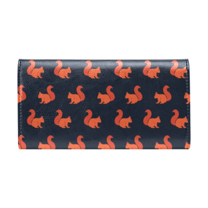 Squirrel Print Design LKS306 Women's Trifold Wallet