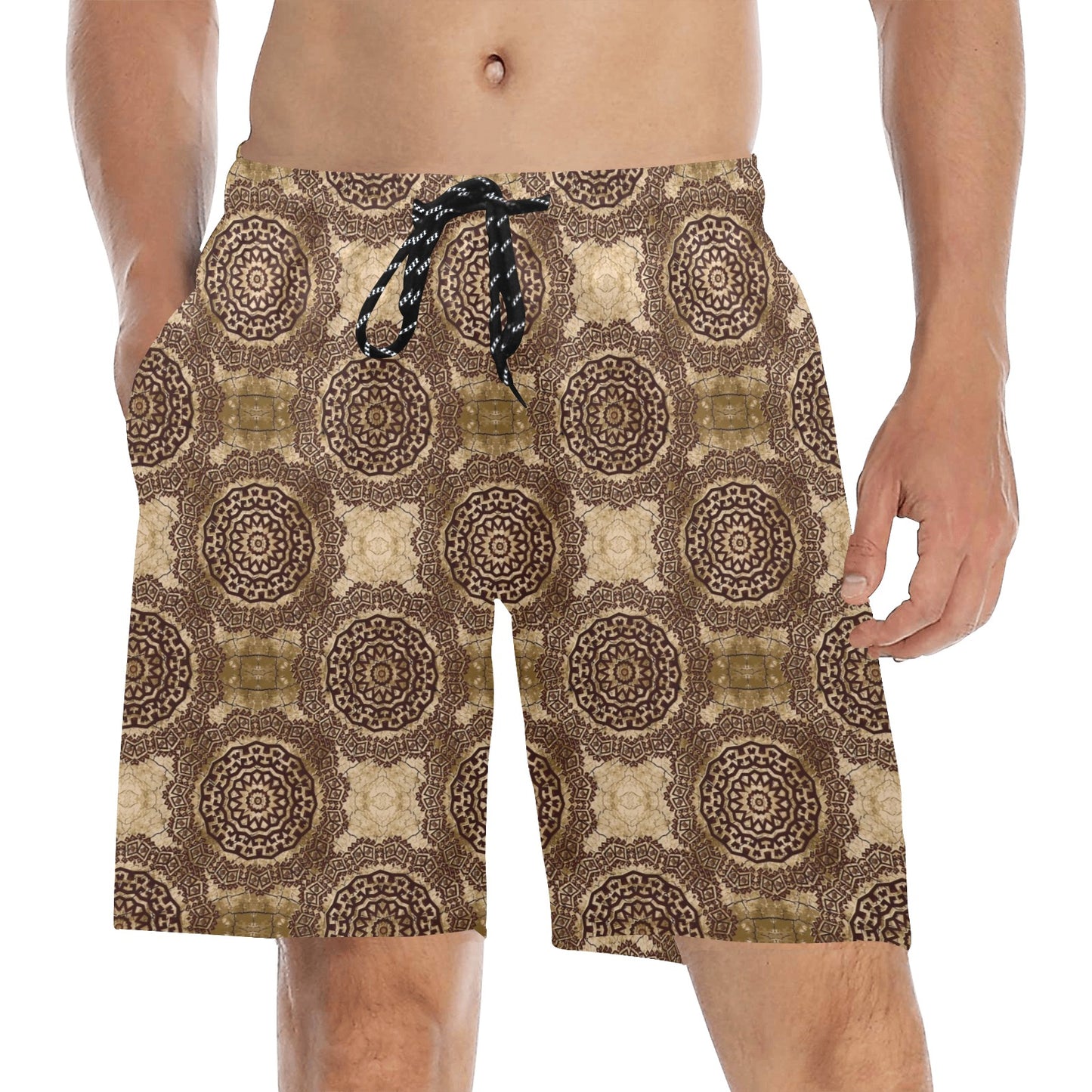 Ancient Greek Symbol Print Design LKS309 Men's Swim Trunks Beach Shorts