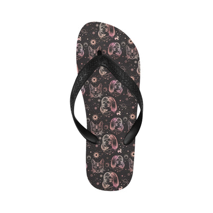 Third Eye Girl Cat Print Design LKS305 Flip Flops