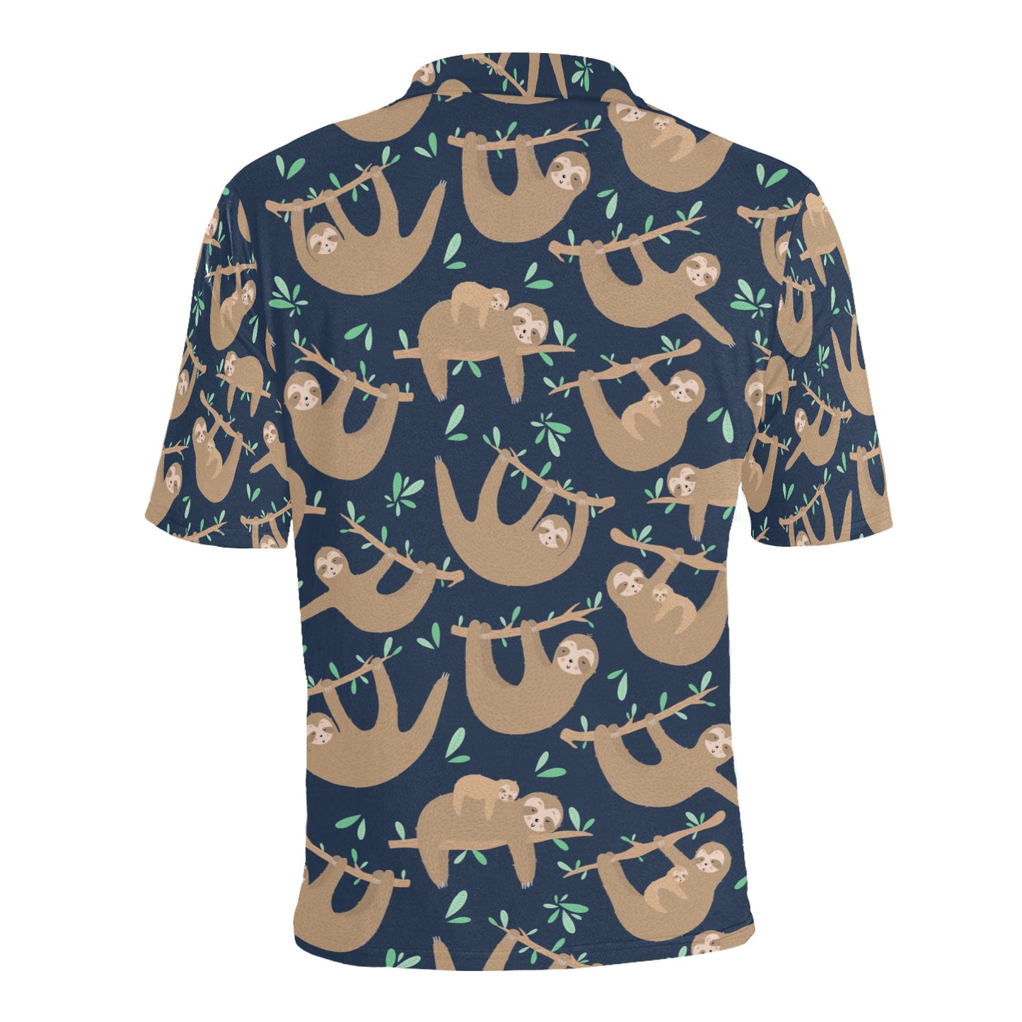 Sloth Print Design LKS307 Men Polo Shirt