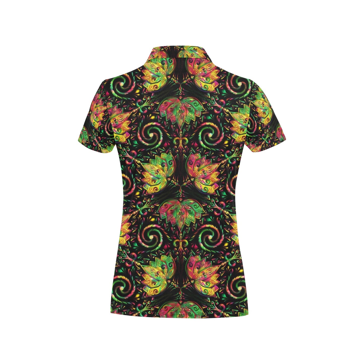 lotus Boho Pattern Print Design LO09 Women's Polo Shirt