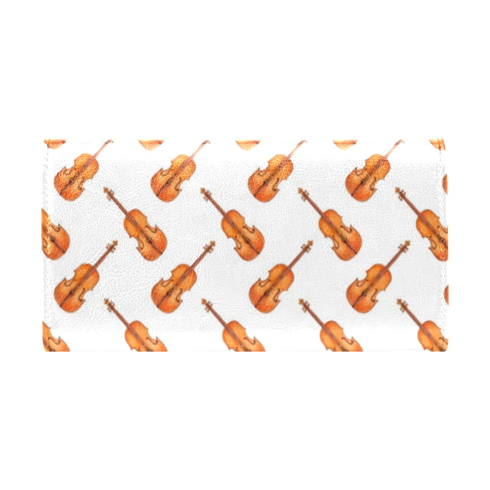 Violin Print Design LKS401 Women's Trifold Wallet