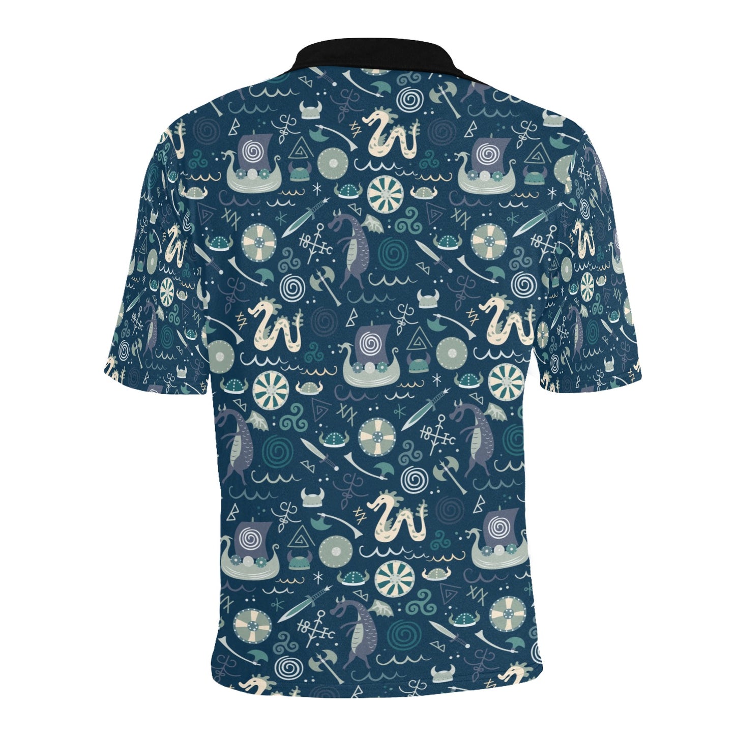 Vikings Print Design LKS305 Men Polo Shirt