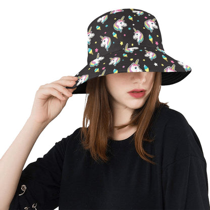 Unicorn Print Design LKS302 Unisex Bucket Hat