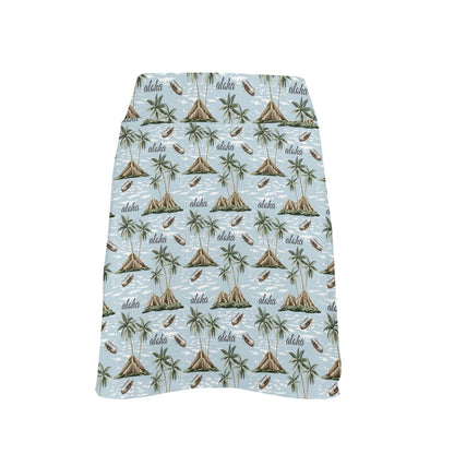 Aloha Hawaii island Design Themed Print 17" Golf & Pickleball Skort with Pockets