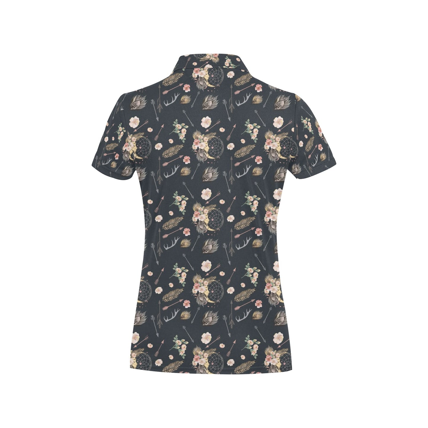 Bohemian Pattern Print Design 09 Women's Polo Shirt