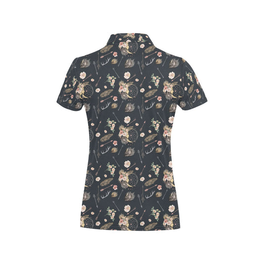 Bohemian Pattern Print Design 09 Women's Polo Shirt