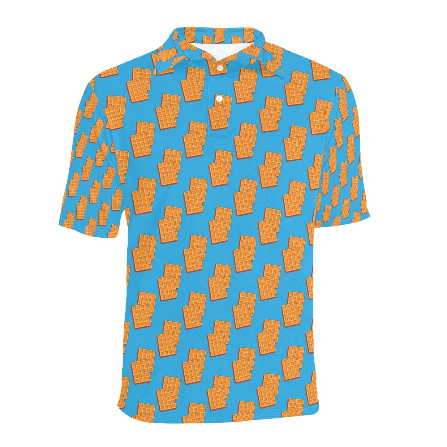 Waffle Print Design LKS304 Men Polo Shirt