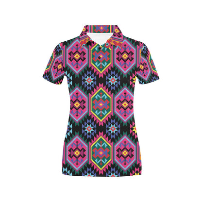Mexican Pattern Print Design 02 Women's Polo Shirt