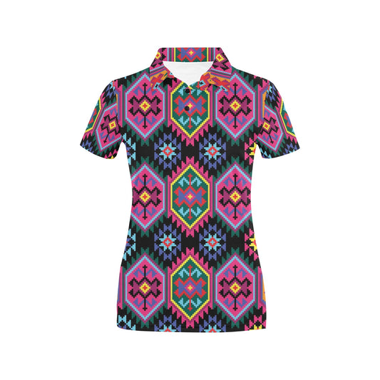 Mexican Pattern Print Design 02 Women's Polo Shirt