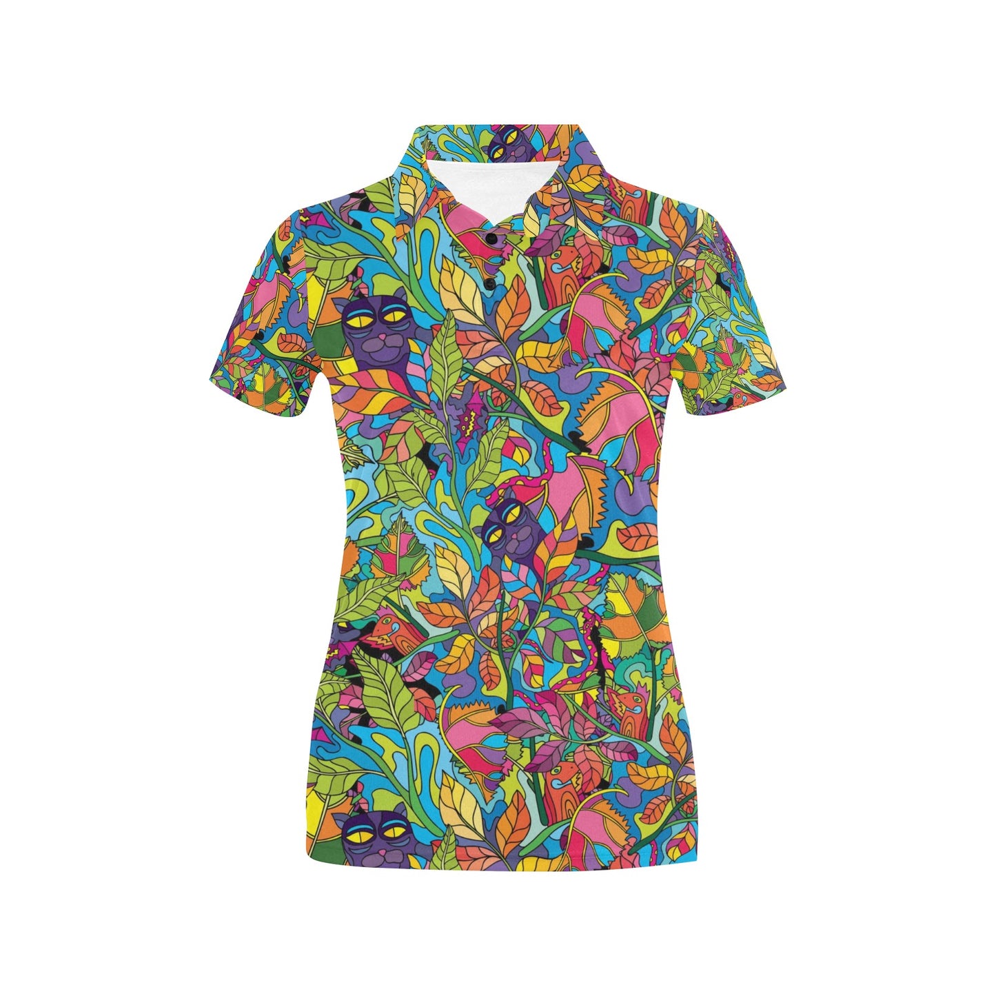 Trippy Print Design LKS301 Women's Polo Shirt