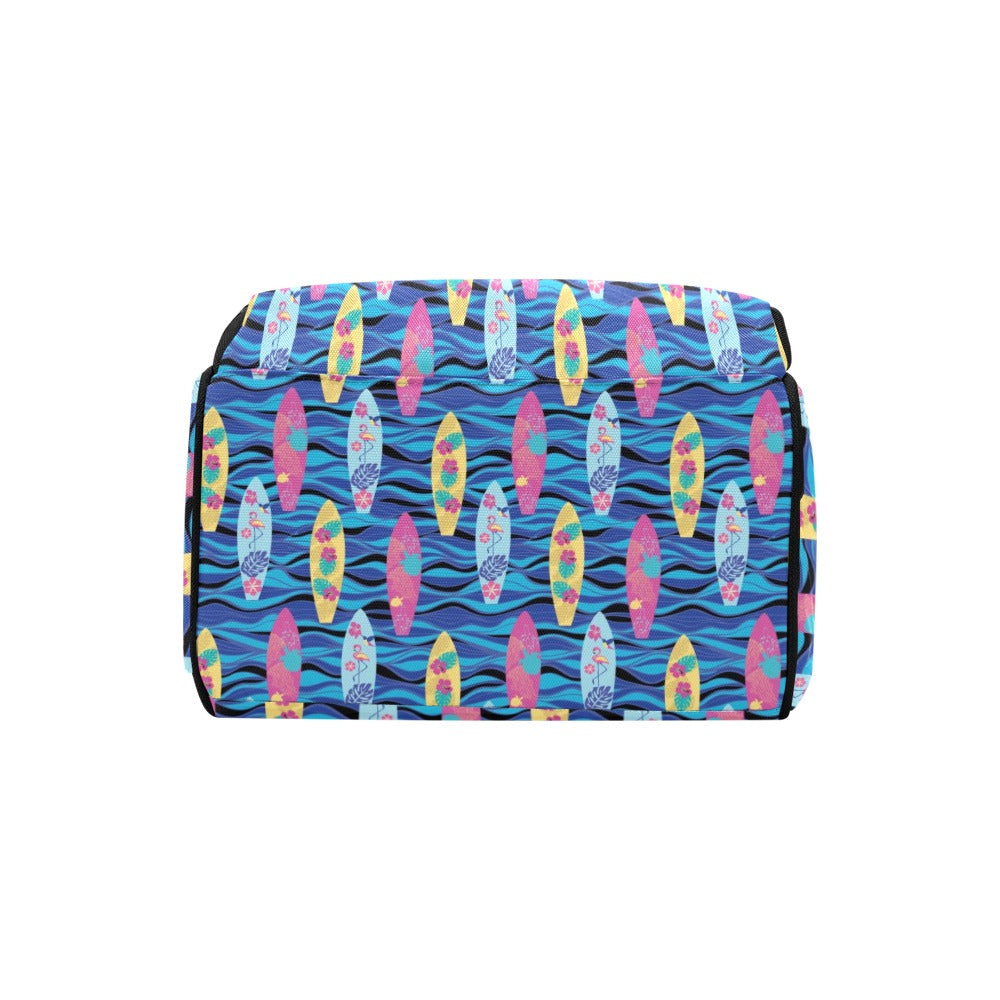 Surfboard Print Design LKS304 Diaper Bag Backpack