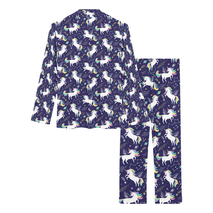 Unicorn Print Design LKS305 Women's Long Pajama Set