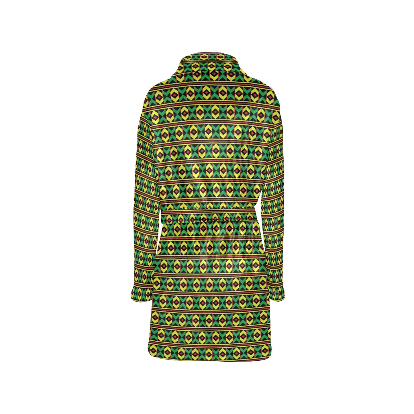 African Geometric Print Pattern Women's Fleece Robe