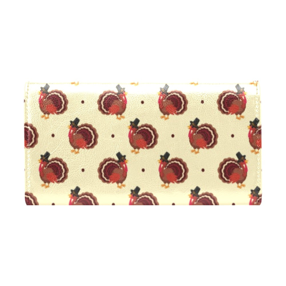 Thanksgiving Print Design LKS3010 Women's Trifold Wallet