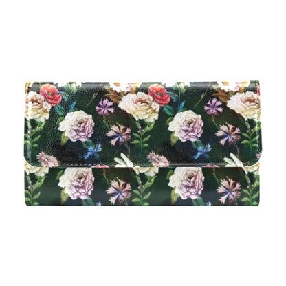 Summer Floral Print Design LKS303 Women's Trifold Wallet