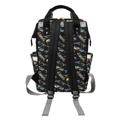 Skateboard Print Design LKS305 Diaper Bag Backpack