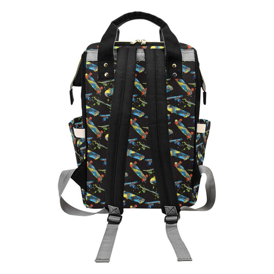 Skateboard Print Design LKS305 Diaper Bag Backpack