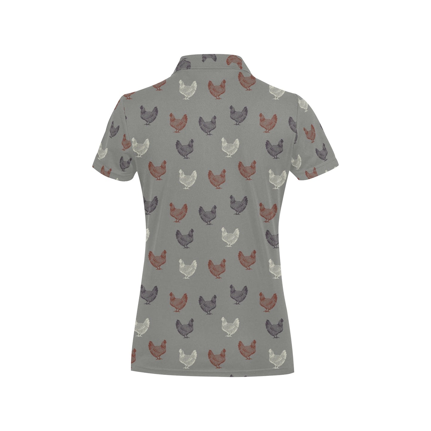 Chicken Pattern Print Design 01 Women's Polo Shirt