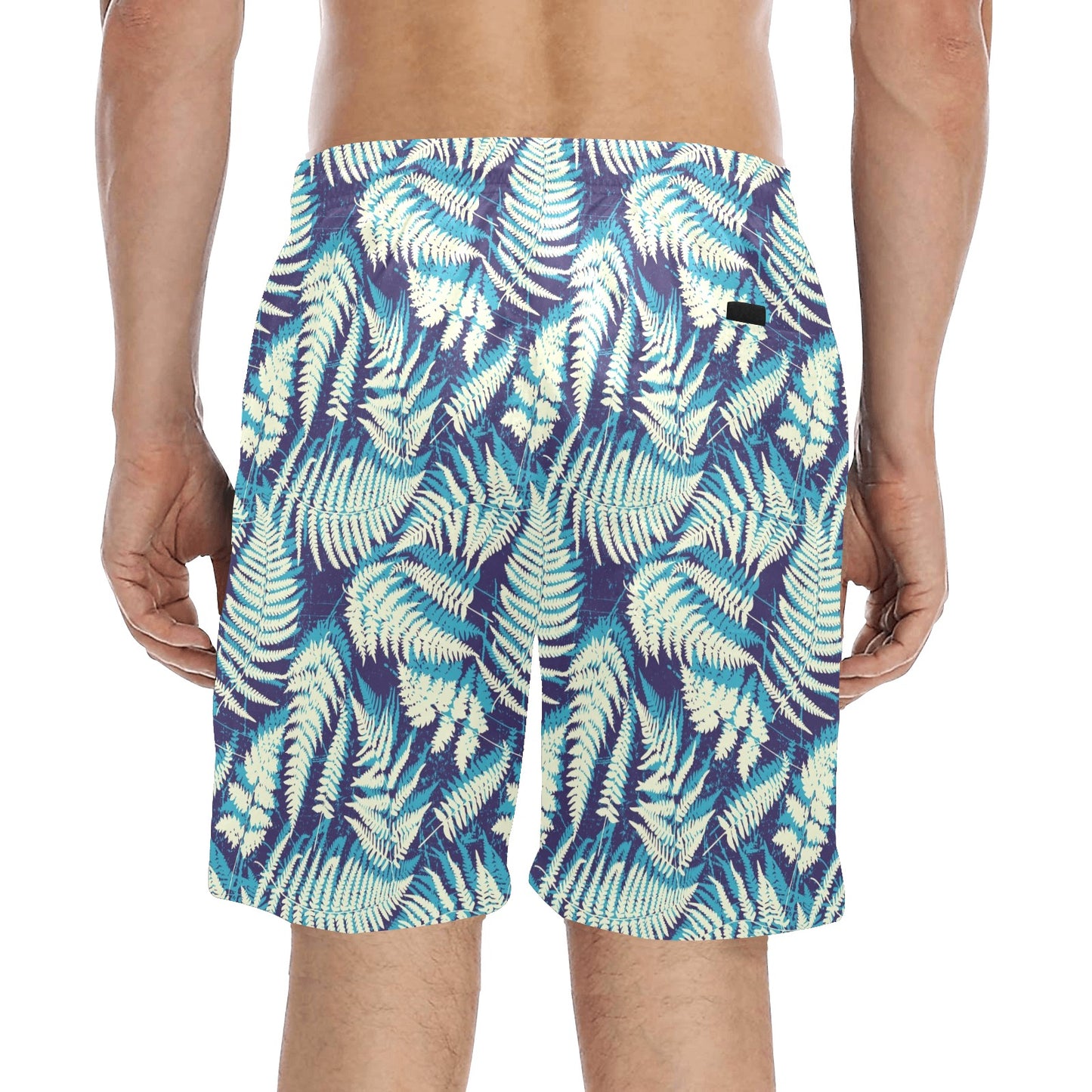 Fern Leave Summer Print Pattern Men's Swim Trunks Beach Shorts