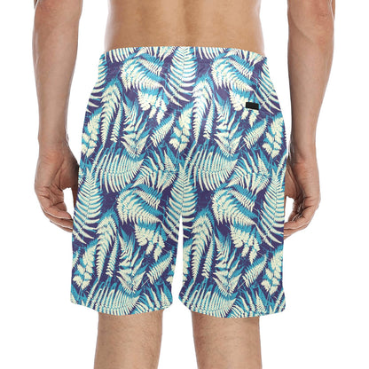 Fern Leave Summer Print Pattern Men's Swim Trunks Beach Shorts
