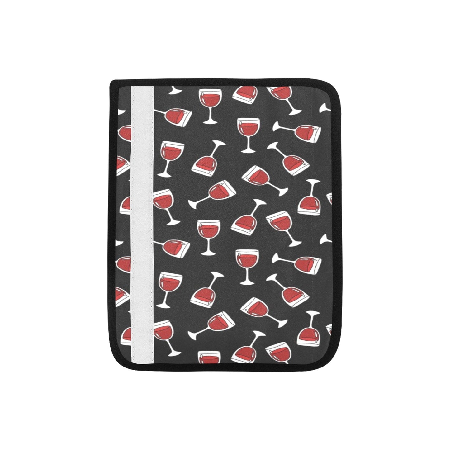Wine Glass Print Design LKS303 Car Seat Belt Cover