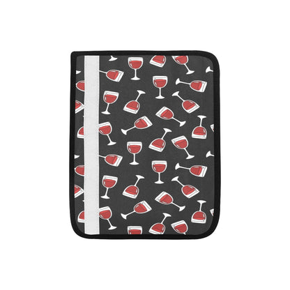Wine Glass Print Design LKS303 Car Seat Belt Cover