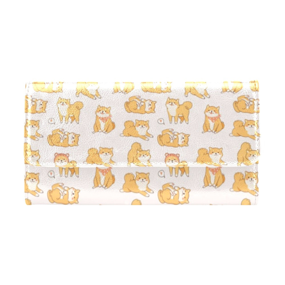 Shiba Inu Print Design LKS308 Women's Trifold Wallet
