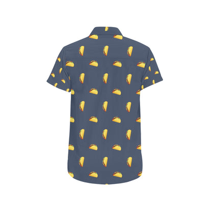 Taco Print Design LKS305 Men Short Sleeve Button Up Shirt