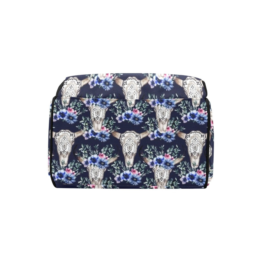 Buffalo Head Print Design LKS402 Diaper Bag Backpack