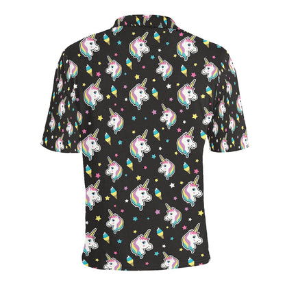 Unicorn Print Design LKS302 Men Polo Shirt