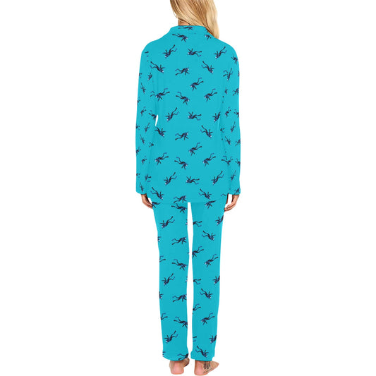 Scuba Driver Print Design LKS304 Women's Long Pajama Set