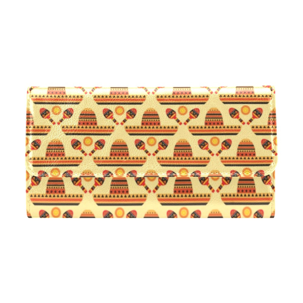 Maracas Print Design LKS403 Women's Trifold Wallet