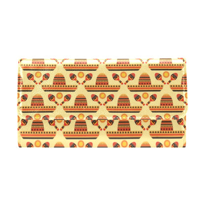 Maracas Print Design LKS403 Women's Trifold Wallet