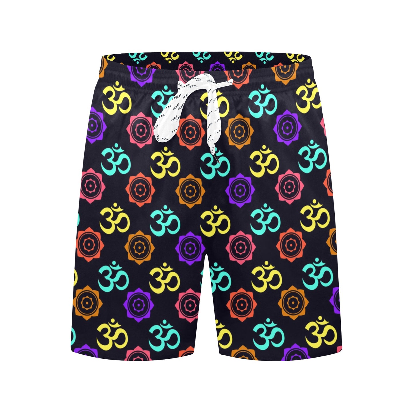 Chakra OM Print Pattern Men's Swim Trunks Beach Shorts